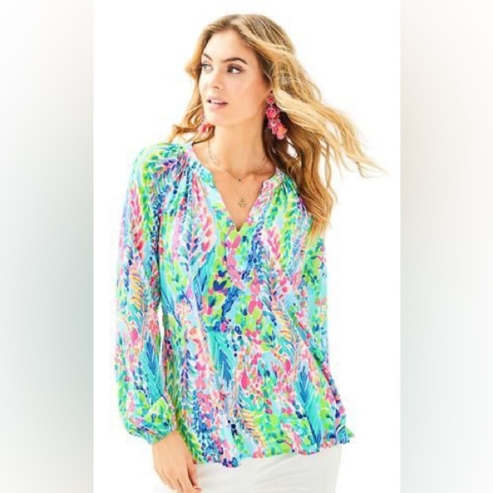 Lilly Pulitzer Martinique top in catch the wave